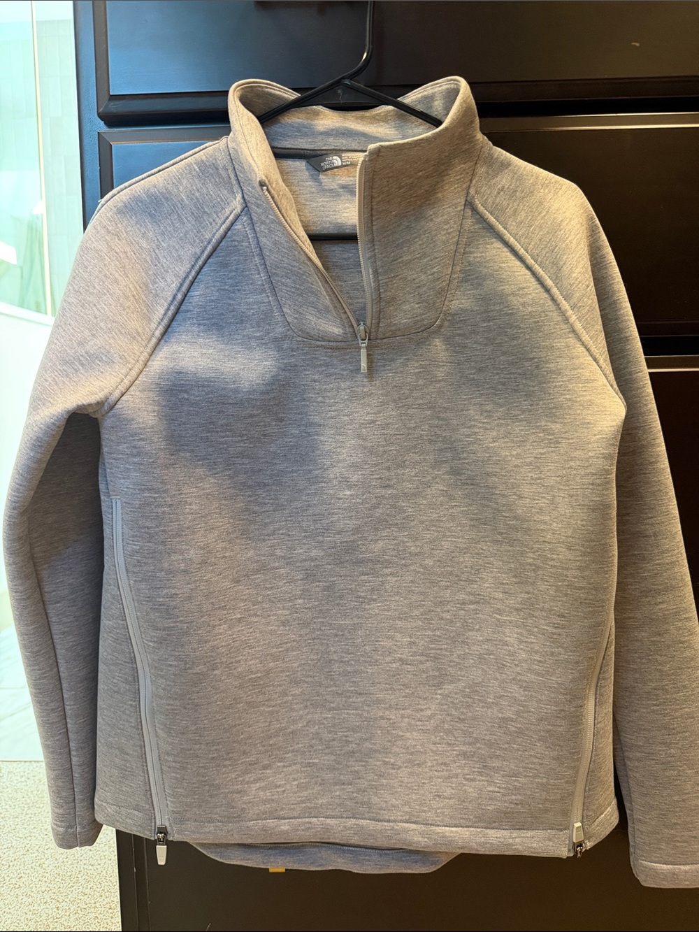 Women’s The North Face Heather Grey Quarter-Zip Pullover Jacket